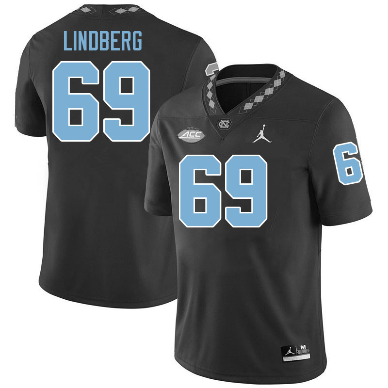 #69 Chad Lindberg North Carolina Tar Heels College Football Jersey Stitched-Black
